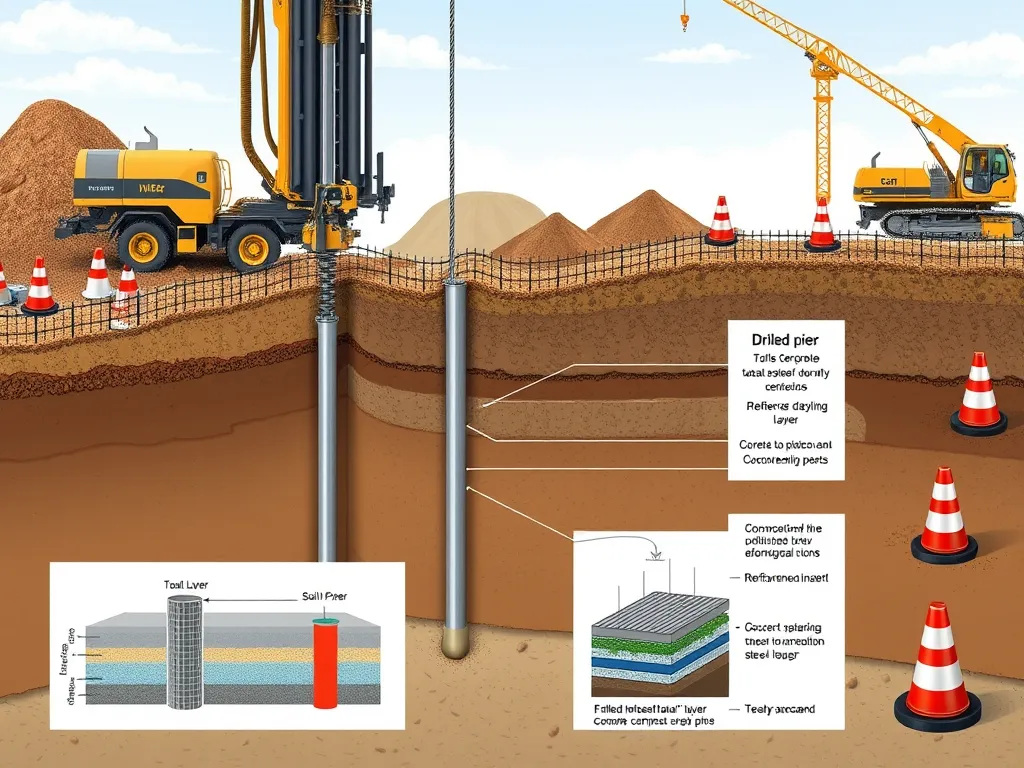 Drilled Pier Foundations Explained: A Comprehensive Guide